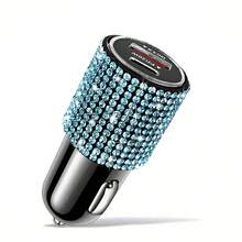 1 pièce Chargeur de voiture avec strass étincelants, chargeur rapide Type-C PD 20W et USB QC3.0, 12/24V universel pour voiture, camion, SUV, câble de charge rapide 3-en-1 pour téléphones, écouteurs, caméra de tableau de bord, GPS, drones, cadeau idéal pour anniversaire, vacances et accessoires automobiles - Chargeur de voiture - Voir 19