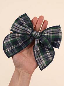 2 piezas Lazos de pelo verdes para niñas con decoración a cuadros, Pinzas de cocodrilo de cola corta delicadas, elegantes, dulces y suaves, Pasadores de pelo para fiestas, diario, festivales, vacaciones, regalos de boda, accesorios de pelo para adolescentes - Verde - Ver 6