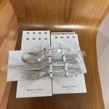 Bộ dao nĩa ăn kiểu miền Tây bằng thép không gỉ 316, 4 món cao cấp, màu bạc, có sẵn hàng. - Nhiều màu - Xem 5