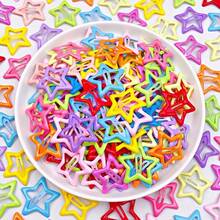 50/100pcs Y2K Star Hair Clips - Hollow Cute Metal Non-Slip Star Bangs Clips, Pastel & Neon Color Pointed Design, Suitable For Women Daily Hairstyles, Ponytail, Bun, Chignon - Color Mixing - View 1