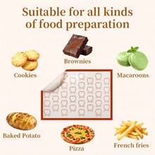 1pc Heart-Shaped Silicone Baking Mat, Thick Material, Reusable Non-Stick Baking Tray Liner, Heat-Resistant, Oil-Proof, Oven-, 16.5" X 11.6", Suitable For Cookies, Macarons, Cakes, Breads, Home Baking Tool, Non-Slip, Easy To Clean - Multicolor - View 6