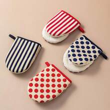 1只红色/蓝色微波炉加厚隔热手套，厨房耐高温烤箱蒸锅烘焙锅垫手套 - 查看 9