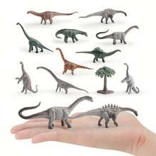 Set de 12 piezas de juguetes con modelos de dinosaurios del Jurásico para decoración de habitación, incluye 3 Tyrannosaurios Rex, máscaras de dinosaurio y un kit de excavación de dinosaurios - Multicolor - Ver 10