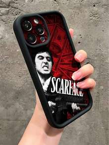 1个黑色和红色美元钞票及伤疤图案防震手机壳，兼容 17 Air/17 Pro Max/17/16 Plus/15/14/13/12/11/XSM/XR - 彩色 - 查看 3