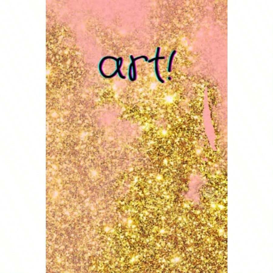 art!: Aesthetic 6x9 Sketchbook with Blank Paper for Drawing Painting Sketching and Writing Superior Gold Pastel Cover 20 - como en la foto - Ver 1