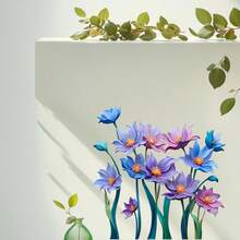 1pc Musical Note, Floral & Greenery Wall Sticker, Illustrated Style With Soft, Transparent Color Tones, Artistic And Romantic. Made Of PVC Material With Moderate Adhesiveness And No Residue - one-size - View 2