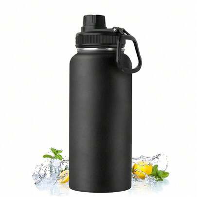 1 pieza Botella de agua aislada de acero inoxidable de 32 onzas, adecuada para deportes y actividades al aire libre, también es un gran regalo para Navidad y Halloween
