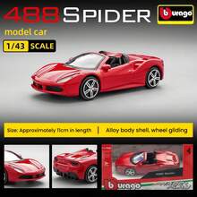 Burago 1:43 比例法拉利地球系列，Enzo、458、488、F40、Roma、250 Testa Rossa、Purosangue、SP1、Portofino 合金压铸赛车模型静态微缩车玩具收藏品男士礼物 - 彩色 - 查看 21