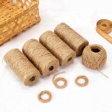 Dây thừng gai tự nhiên 100m/cuộn, đường kính 2/3/4/6mm, dây gai bện, ruy băng, đồ thủ công mỹ nghệ, tự làm, gói quà, Giáng sinh, dây gai kiểu cổ điển, may vá, tiệc tùng, đám cưới, trang trí nhà cửa - Nhiều màu - Xem 10