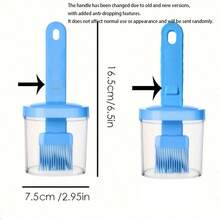 2pcs/Set (Oil Bottle And Brush) BBQ Basting Brush - Heat Resistant Cooking Kitchen Pancake Baking Edible Oil Brush With Bottle - A - View 10