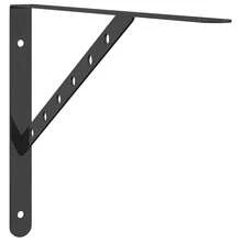 Soportes para estantes, 4 piezas, 40x2,5x25 cm, acero inoxidable negro - 1PC - Ver 3