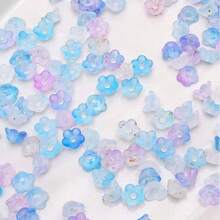 Hạt nhựa acrylic 6mm, 10g/gói, họa tiết hoa nhỏ, dây hoa thủ công, tự làm vòng cổ, vòng tay, bông tai, phụ kiện trang sức. - Nhiều màu - Xem 5