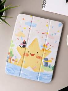 1 件装星猫图案彩绘平板电脑保护套，兼容 iPad Mini 4/Mini 5/Mini 6/Mini 7/Air/Air 2/9.7/10.2/10.5/Air 4/Air 5/10.9/Pro 11 英寸/第十代/Air 11 英寸 (M2)-2024/Pro 11 英寸 (M4)-2024/Air 11 英寸 (M3) 2025/(A16) 11 英寸第十一代 2025/Air 8 (M4)2026 (11 英寸)，Galaxy Tab A8 10.5 英寸 2022。包含笔槽、三折支架、TPU 软边保护、磁吸式睡眠/唤醒功能，简约/个性化/创意设计。 - 彩色 - 查看 1