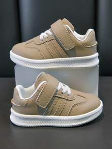 1 Pair Children/Toddler Innovative 2026 Spring Casual Sports Sneakers, Soft Sole White Athletic Shoes For Girls, Suitable For All Seasons - Khaki - View 2