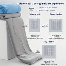 1pc Cooling Comforter & Bedspread-Style Blanket For Hot Sleepers - All-Season Breathable Lightweight Cooling Bed Sheet, Twin/Queen/King Size, Machine Washable, No-Fill Technology For Night Sweats, Summer Sleep, Contemporary Bedding - White - View 9