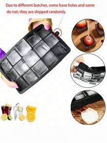1pc Large Square Ice Cube Mold, Soft Silicone Material, Very Practical Ice Tray, Ice Maker, Summer Kitchen Essential, 15-Cavity Silicone Ice Tray, Cold-Resistant And Durable, Can Be Used As Ice Mold, Pudding Mold, Suitable For Home, Bar And Other Places, Easy To Use. (Please Check The Size Chart Before Ordering, Wash Before Use, If The Ice Cubes Are Not Formed, Continue Freezing (This Depends On The Strength Of The Refrigerator)) - Multicolor - View 8