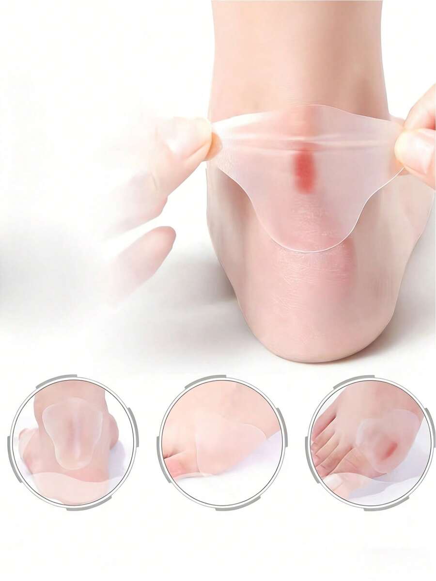 50pcs Heel Gel Pads - Suitable For Various Shoes, Comfortable & Flexible Foot Care, Prevent Blisters, Cushion Heel Pressure, Fit Most Shoes, Easy To Apply And Remove, Self-Adhesive Gel Pads - Multicolor - View 1