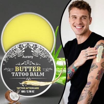 AURANY 60g Piercing & Tattoo Care Products, Tattoo Cream, Tattoo Aftercare Balm, Moisturizing Tattoo Care Ointment, For Repairing, Protecting And Nourishing Skin