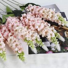 6Pcs Artificial Flowers Delphinium Artificial Silk Flowers Long Stem Hyacinth Fake Flowers Real Touch Faux Larkspur For Wedding Home Outdoor Party Floral Arrangement Center Table Decorations, Garden Hotel Counter Kitchen Fireplace Tall Vase Decor, Thankgiving Party Supply, DIY Arch Wreath Oranments, For Girls Gift, Rama Decoration,Valentine's Day Gift - Champagne - View 2