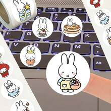 500 miếng dán hình thỏ Miffy dễ thương, miếng dán niêm phong, miếng dán cuộn hình thỏ hoạt hình, miếng dán trang trí sổ kế hoạch kiểu INS, quà tặng trang trí | Trang trí nhật ký, trang trí bao bì, miếng dán trang trí sách giáo khoa, quà tặng - Nhiều màu - Xem 3
