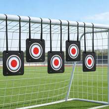 1 set Cible d'entraînement de football réglable, disque cible à accrocher avec bande autoagrippante pour la pratique du tir, équipement d'entraînement de soccer, accessoires de cadre de but, accessoires de tir au hockey - Multicolore - Voir 1