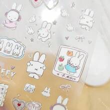 1 bộ/1 cái Hình dán thỏ Miffy Jelly cao cấp mới năm 2026 dùng cho cốc nước, camera điện thoại, hình dán trang trí, hình dán thỏ nhỏ dễ thương, hình dán thỏ Miffy Jelly mềm mại, phong cách bé gái dễ thương, phong cách dầu sữa dịu nhẹ, quà sinh nhật cho bạn bè, quà bất ngờ, quà tặng cần thiết cho năm học mới, quà tặng ngày Valentine - Nhiều màu - Xem 3