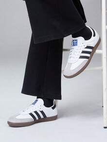 Giày thể thao unisex Adidas Originals, mẫu SAMBA OG thời trang thường ngày dành cho cặp đôi, kiểu dáng thấp cổ, mũi chữ T, bộ sưu tập Xuân 2026, mã sản phẩm B75806. - trắng - Xem 6