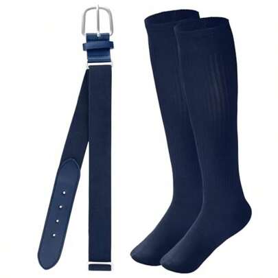 Dxhycc Baseball Socks And Belt Combo Set Adjustable Softball Baseball Socks And Elastic Waist Belt For Youth Adult