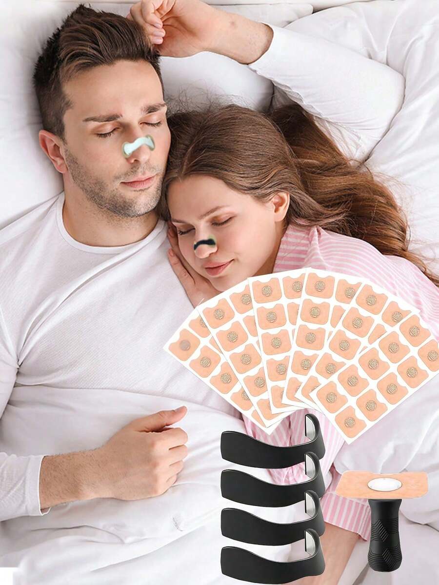 60 Count Magnetic Nose Strip – Nose Magnet For Breathing, Magnetic Strips For Men And Women, Breathe Smoothly With Nose Magnets, Reduce Snoring, Improve Sleep Quality - 多色的 - 查看 1