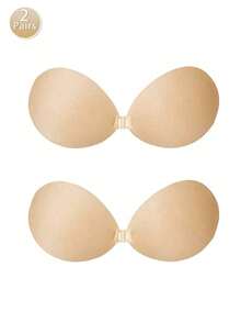 1件装无痕隐形自粘式聚拢文胸，无肩带无背防水可重复使用硅胶乳贴，适合婚礼、沙滩派对、连衣裙、无痕文胸，母亲节礼物 - 彩色 - 查看 5