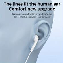 USB-C 耳机，专为 iPad Pro 和 15 Pro、16 Pro 设计，具有 Hi-Fi 立体声、有线连接、麦克风和音量控制功能，兼容三星 S23 Ultra、S22、S21、Note20、A54、Pixel 9、8、7、6、6A、5、4 和 9。 - 白色 - 查看 8