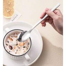 Juego de cubertería de acero inoxidable martillado, 6/2/1 Set, cucharas y cucharillas de té con acabado espejo, juego de cubiertos duradero, apto para lavavajillas, adecuado para el hogar, la cocina y la mesa - Ver 3