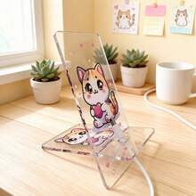 Giá đỡ điện thoại bằng acrylic kích thước 5.5*2.7 inch, thích hợp cho bàn làm việc, giá sách, bàn cà phê, món quà tuyệt vời. - Xem 5