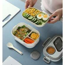 Practical All-In-One Bento Box For Adults, 6-Compartment Large Capacity Container With Easy Clean And  Heating - Multicolor - View 6