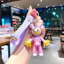 Cross-Border The Amazing Digital Magical Digital Circus Clown Rabbit Plush Keychain Pendant - Jax Sitting Posture - View 9