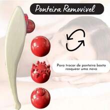 Massageador Elétrico Profissional Vibratório Com Infravermelho (6003) - Branco - Visão 4