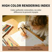 [1 pieza] Luz de lectura horizontal con clip, mini luz de libro, lámpara de lectura con clip, lámpara dedicada al cuidado de los ojos, se puede sujetar o colocar, recargable y con enchufe, 3 niveles de brillo, luz de libro giratoria 360° - Lámpara de lectura horizontal con clip - Ver 7