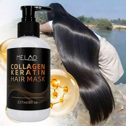  MELAO Collagen Keratin Hair Mask - Intensive Repair For Damaged & Fragile Hair, Reduce Breakage, Restore Strength And Shine