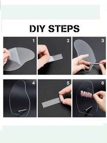 Hai tấm trưng bày móng giả acrylic hình dạng không đều, giá trưng bày sơn móng tay trong suốt, giá trưng bày dụng cụ làm móng. - Trong sáng - Xem 10
