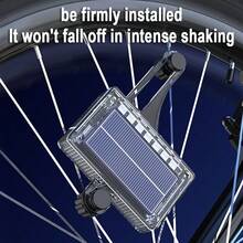 1 pieza Luz LED para bicicleta con energía solar - Luz intermitente solar para neumáticos de bicicleta, conducir la bicicleta con luz intermitente - Estilo A - Ver 6