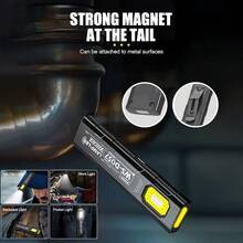 1pc Rechargeable Mini LED Keychain Flashlight, 800 Lumens, Portable Magnetic Pocket Torch Suitable For Work, Camping, Emergency, Automotive Use - 多色 - 查看 3