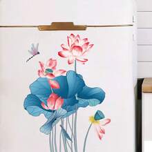 中国风水墨画美学，莲花蜻蜓窗贴，瞬间提升美感，带来夏日气息，自粘式设计，可DIY移动，适用于客厅、玄关、书房、卧室，为家增添夏日浪漫。 - 蜻蜓荷葉 - 查看 5