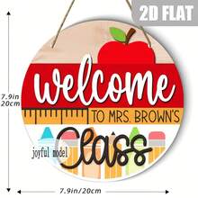 2D Flat 1 PieceVintage Classroom Decorative Sign , Easy To Hang With Rope Hole, Durable Classroom Decor, Backdrop,Garden Decor,Hanging Flowerseaster>Gift,Room Deocrvintage Decorfront Door Wreathwedding Decorationsparty Decor - Multicolor - View 7