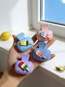 4pcs Cute Ice Cream Shaped Toothbrush Holder - Dopamine Infused Toothbrush Travel Set - Dust-Proof Toothbrush Protector, Suitable For Home/Travel - Multicolor - View 6