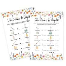 50pcs Thick Paper "How Much Is The Reality Show Price" Baby Shower Party Game Cards, Fun & Interesting, Suitable For Wildflower Baby Shower Theme Party - View 6