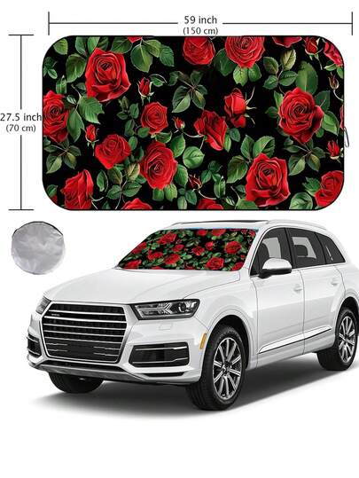 2026 Summer Car Windshield Sun Shade, Foldable Windshield Cover, Blocks UV Rays, Keeps Vehicle Cool, Suitable For Cars & SUVs