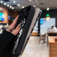 La diosa blanca y negra captura estrellas plateadas.funda de teléfono Fundas compatibles con Samsung,Apple,VIVO,OPPO,Motorola,Google,Xiaomi y Honor.Fabricadas en silicona TPU,ofrecen protección contra golpes y caídas. - Negro - Ver 6