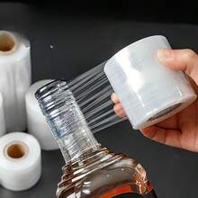 1 Roll Of Stretch Film That Can Be Extended Up To 90.55 Inches; A Roll Of Heat-Free Bottle Sealing Shrink Film; Easy-To-Use Bottle Packaging Supplies; Suitable For Sealing Bottles And Cans - A - View 6