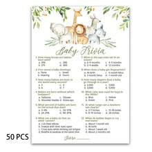 25/50 件套 非洲动物主题迎婴派对游戏 - 婴儿知识问答游戏，乡村丛林主题，“欢迎来到野外”迎婴派对，中性趣味婴儿知识游戏，情侣派对活动 - 彩色 - 查看 6