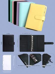 Sổ tay quản lý ngân sách A6, bìa da PU mềm mại kèm 12 phong bì zip A6, sổ lập kế hoạch ngân sách để quản lý chi tiêu và tiết kiệm. - Nhiều màu - Xem 1